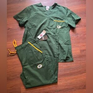 Greenbay Packers NFL Apparel Scrub Set S/M - unisex
